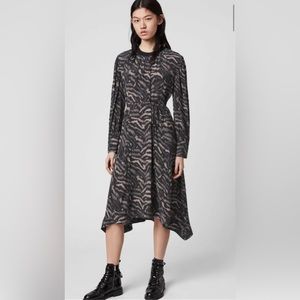 AllSaints Fayre Remix Dress Grey Large